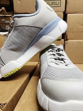 KURU Quantum 2.0 Women's Athletic Shoe in Gray And Lime Green Plantar Fasciitis